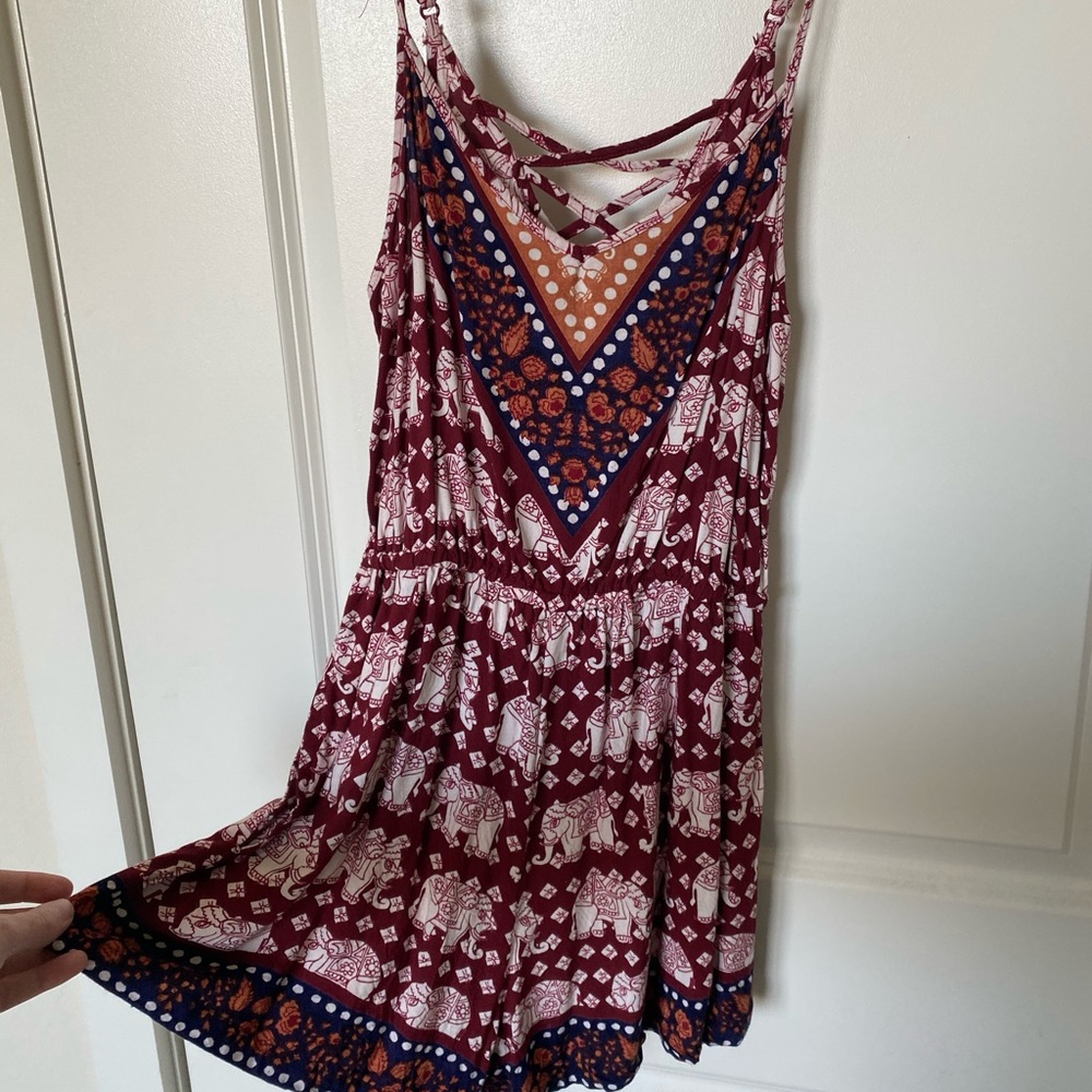 Elephant print romper
